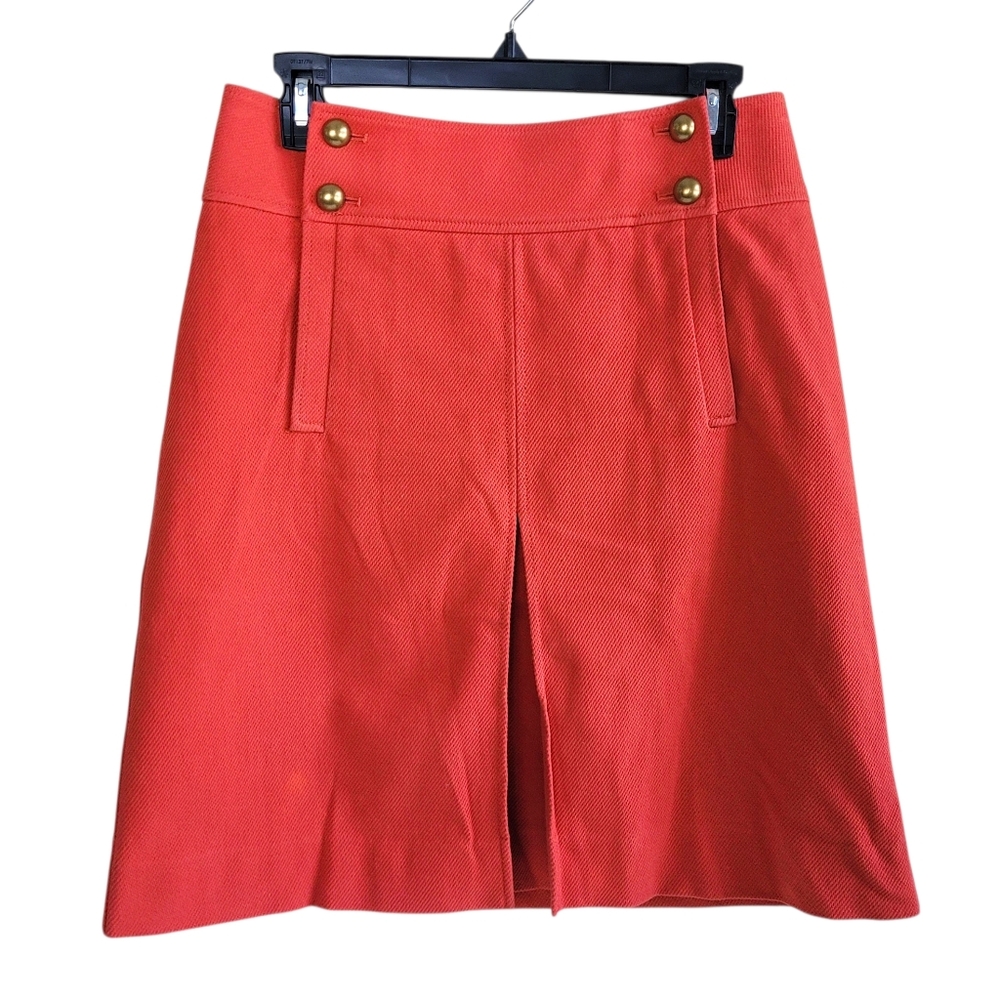 Tory Burch Thea Canyon Cotton Pleated A-line Midi Skirt 4